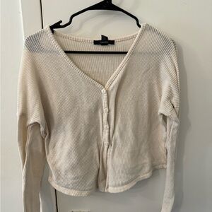 Forever 21 Cream Cardigan Sweater
